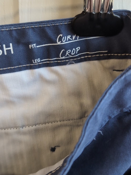 Eddie Bauer Legend Wash Stretch Dark Blue Curvy Fit Cropped Pants Size 14 Tall - Picture 5 of 8